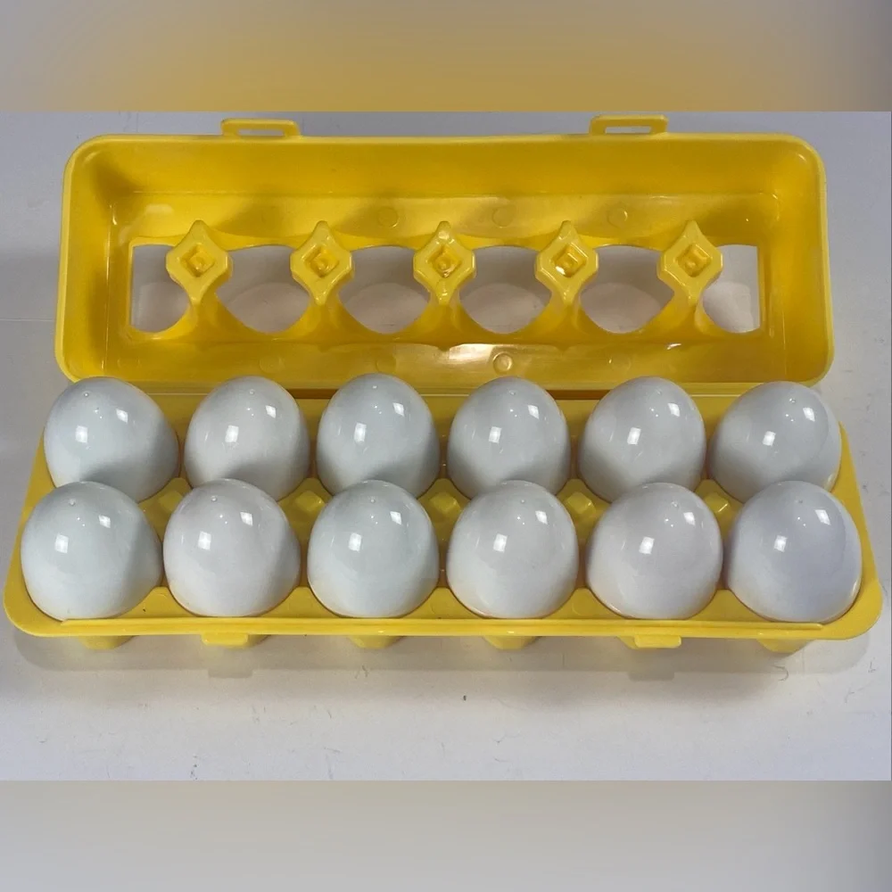 Vintage Find & Match shapes Matching Easter Eggs 12 Colorful Matching Egg